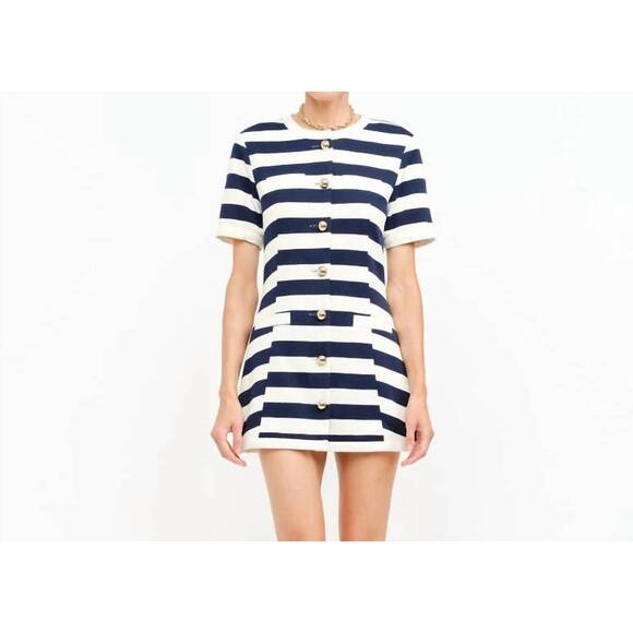 SOFIE THE LABEL Dresses & Skirts - NEW SOFIE THE LABEL classic striped mini dress in black
